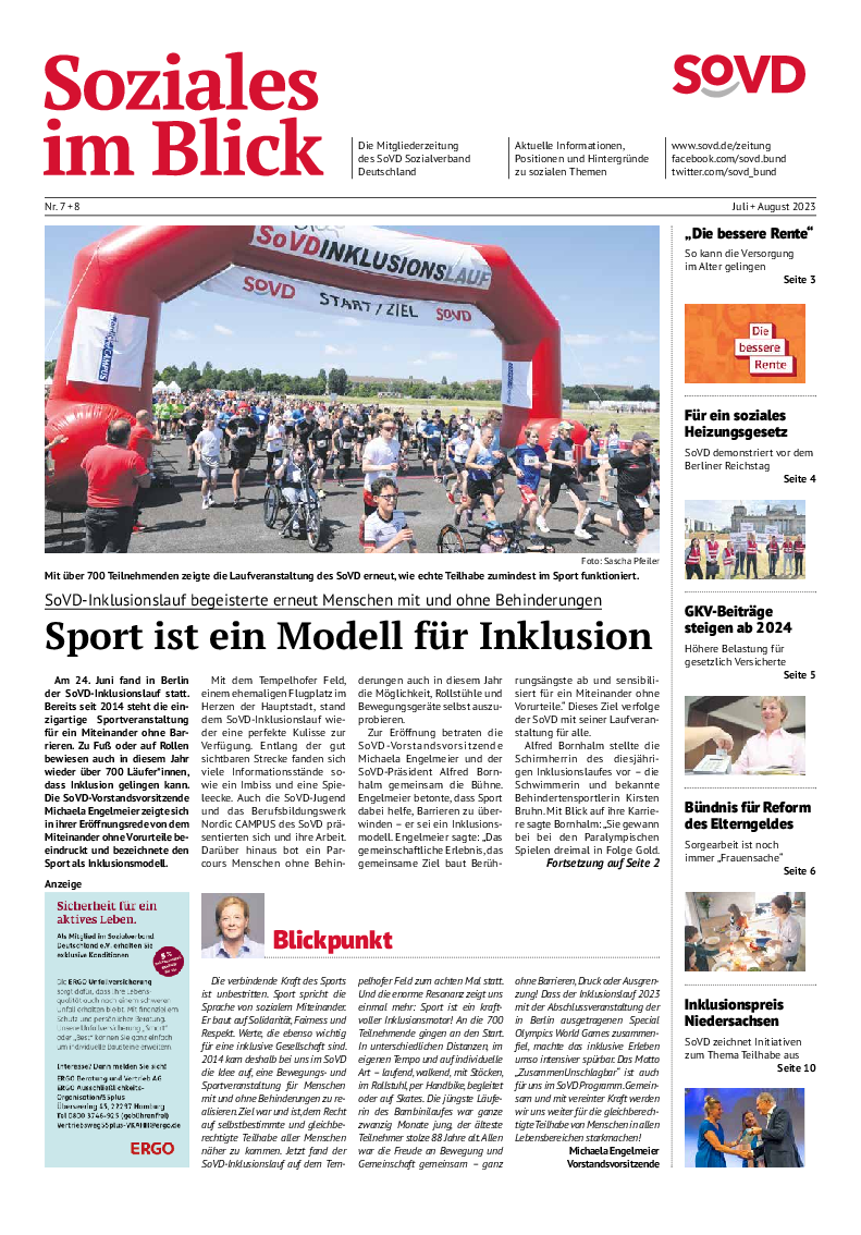 SoVD-Zeitung 07+08/2023 (Rheinland-Pfalz/Saarland, Baden-Württemberg)