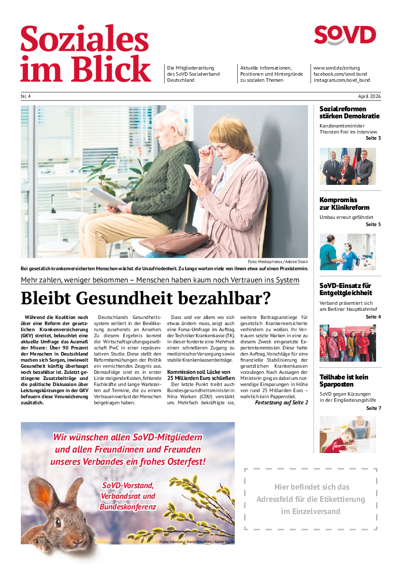 SoVD-Zeitung 04/2026 (Rheinland-Pfalz/Saarland, Baden-Württemberg)